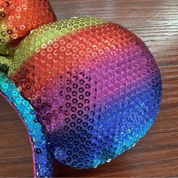 DISNEY PARKS RAINBOW SEQUIN MINNIE MOUSE MICKEY EARS - Picture 9 of 10